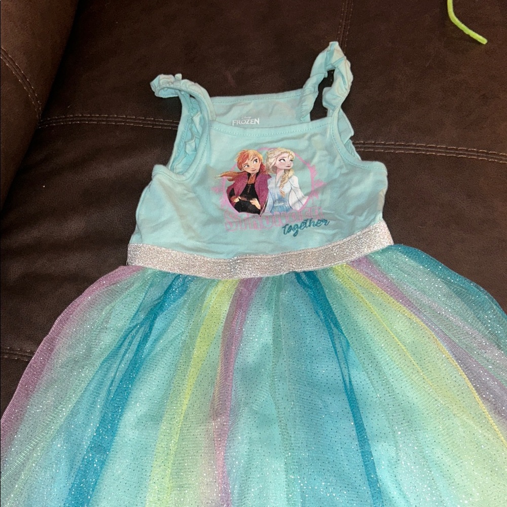 Disney Frozen tutu dress with Silver Accents